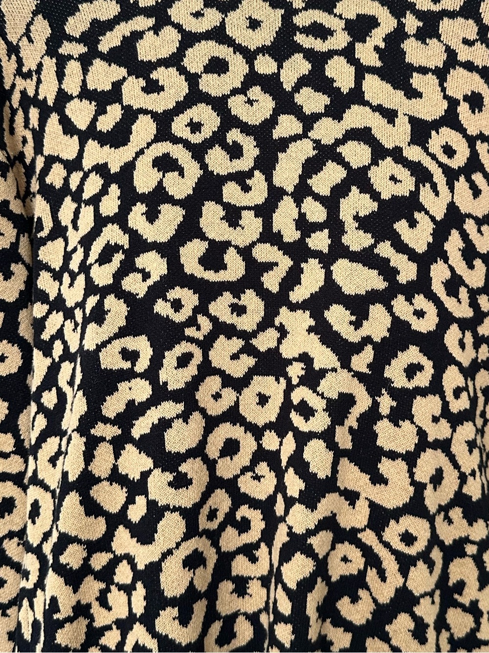POPSUGAR Black and Beige Leopard Open Cardigan - Picture 4 of 14